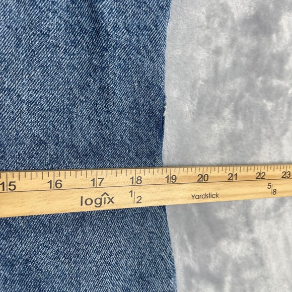 Zara Denim Dress Womens XL Blue Sleeveless Western Classic Button Front - Picture 8 of 10